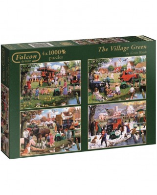Puzzle Jumbo - Kevin Walsh: The Village Green, 4x1000 piese (11145)