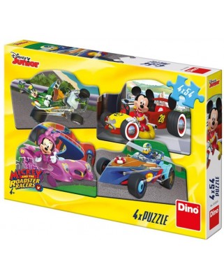 Puzzle Dino - Mickey and the Roadster Racers, 4x54 piese (62881)