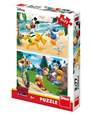 Puzzle Dino - Mickey, 2x77 piese (62902)
