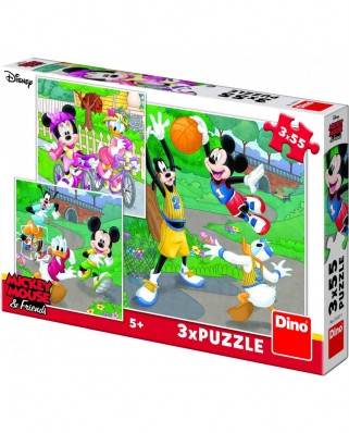Puzzle Dino - Mickey, 3x55 piese (62886)