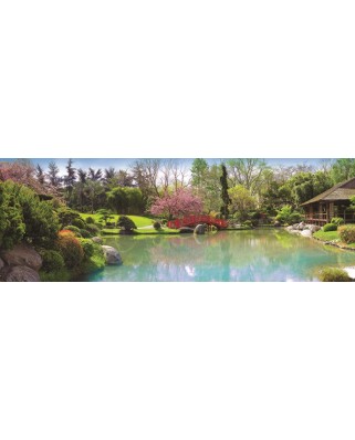 Puzzle panoramic Jumbo - Colored Garden, 1000 piese (18571)