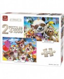 Puzzle King - Animal Collection, 2x1000 piese (05216)