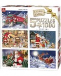 Puzzle King - Christmas, 5x1000 piese (05219)
