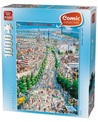 Puzzle King - Comic Collection - La Rambla, Barcelona, 1000 piese (05084)