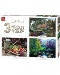 Puzzle King - Garden Collection, 3x1000 piese (05207)