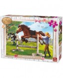 Puzzle King - Girls & Horses, 100 piese (05295)