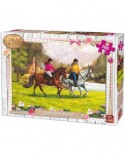 Puzzle King - Girls & Horses, 100 piese (05296)