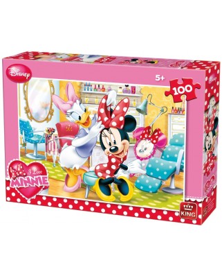 Puzzle King - I Love Minnie, 100 piese (05177-A)