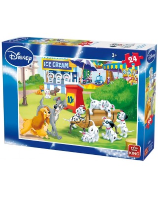 Puzzle King - Lady And The Tramp, 24 piese (05240-A)