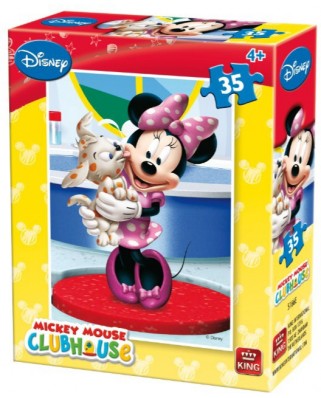 Puzzle King - Mickey Mouse Club House, 35 piese mini (5166-E)