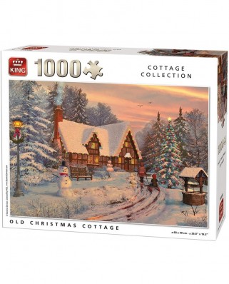 Puzzle King - Old Christmas Cottage, 1000 piese (05742)