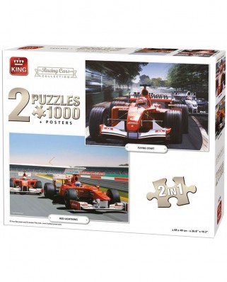 Puzzle King - Racing Cars Collection, 2x1000 piese (05214)