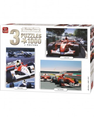 Puzzle King - Racing Cars Collection, 3x1000 piese (05213)