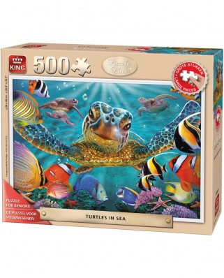 Puzzle King - Turtles in the Sea, 500 piese XXL (05534)
