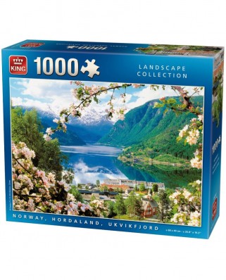 Puzzle King - Ukvikfjord, Norway, 1000 piese (05197)
