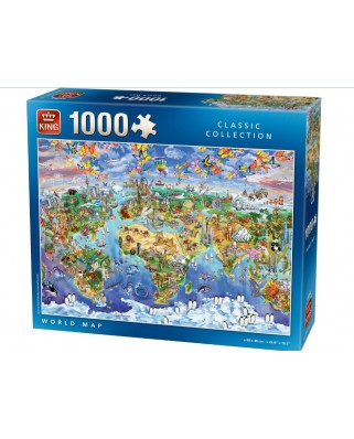 Puzzle King - World Map, 1000 piese (05366)