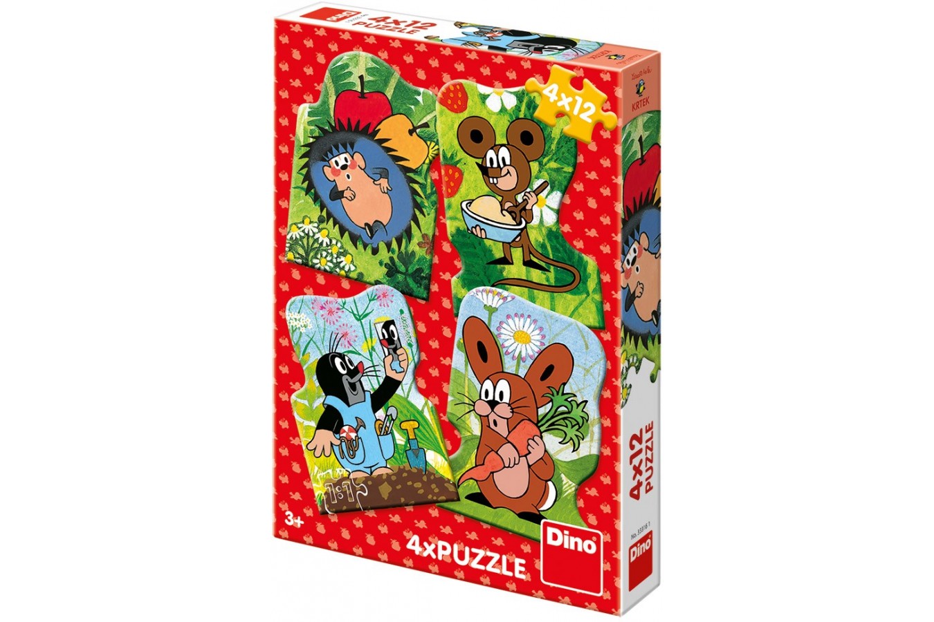 Puzzle Dino - The Little Mole, 4x12 piese (62877)