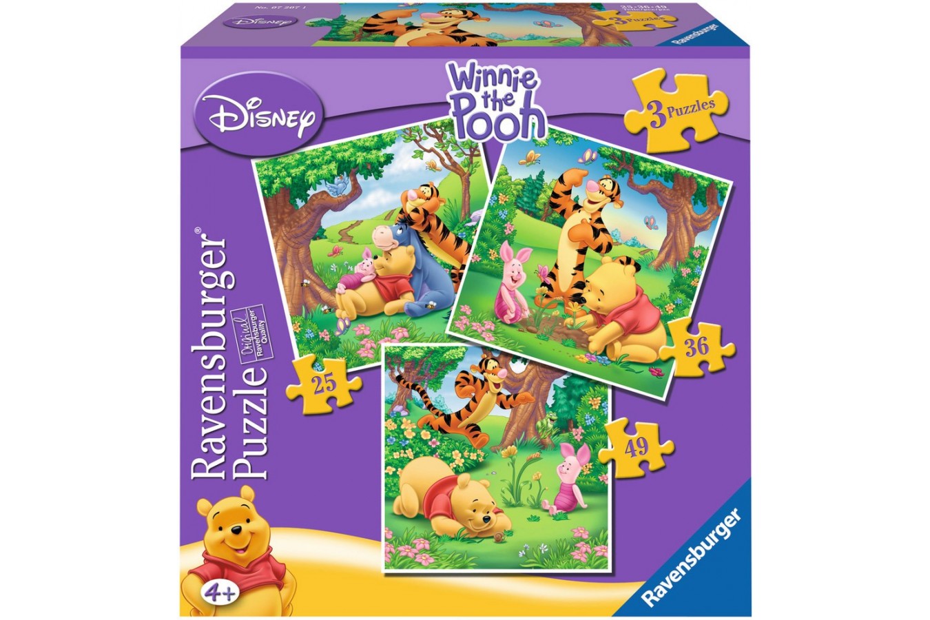 Puzzle Ravensburger - Winnie The Pooh, 25/36/49 piese (07207)
