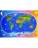 Puzzle Dino - World Map for Kids, 300 piese (62917)